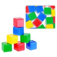 Набор цветных кубиков с бортиками, 20 штук 4х4 см