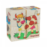 Кубики деревянные "Животные фермы"