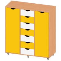 Шкаф  с ящиками и дверьми